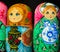 Colorful matryoshka doll russian souvenir