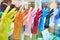 Colorful medical rubber gloves