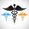 Colorful Medical Sign Caduceus