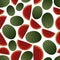 Colorful melon fruits and half fruits seamless pattern eps10