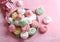 Colorful meringue cookies