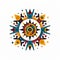 Colorful Mesoamerican-inspired Cosmos Icon With Bold Graphic Illustrations