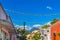 Colorful Mexican Blue White Street Oaxaca Juarez Mexico