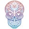 Colorful mexican decorative skull tattoo