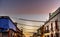 Colorful Mexican Red Yellow Illuminated Street Evening Oaxaca Juarez Mexico