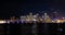 Colorful Miami and Bayside by night - MIAMI, FLORIDA - FEBRUARY 14, 2022