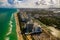 Colorful Miami Beach aerial photo