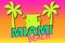 Colorful Miami Beach . Handmade drawing vector illustration