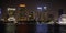 Colorful Miami Downtown by night - MIAMI, FLORIDA - FEBRUARY 14, 2022