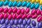 colorful mini easter eggs in a rainbow of four colors