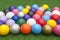 Colorful Miniature Golf Balls on Grass