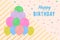 Colorful modern happy birthday ballons background