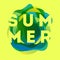 Colorful modern summer poster. Creative splash gradient illustration