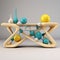 Colorful Moebius Furniture Atom Series In Maya: Organic Symmetrical Design