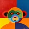 Colorful Monkey: A Super Minimalist Artwork For Nursery Room