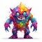 Colorful Monster Illustration In Cryengine Style: A Crystal Toycore Creation