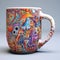 Colorful Monstrous Surrealism Coffee Cup With Super Realistic Details