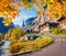 Colorful morning scene of Lauterbrunnen village. Bright autumn view of Swiss Alps, Bernese Oberland in the canton of Bern, Switzer