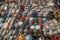 Colorful moroccan ceramics on street market in Morocco