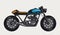 Colorful motorcycle side view template