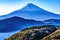 Colorful Mount Fuji Lookout Ship Lake Ashiniko Hakone Kanagawa Japan