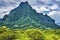 Colorful Mount Rotui Second Highest Mountain Moorea Tahiti