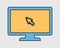 Colorful Mouse cursor icon