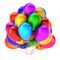 Colorful multicolored party balloons baloons bunch