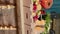 Colorful multiple fresh fruits and vegetables on counter