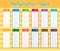 Colorful multiplication tables poster