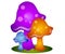 Colorful Mushrooms Clip Art 3