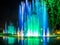 Colorful music fountains