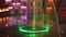Colorful music water fountains in night