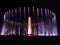 Colorful musical fountain. Magnificent night show of colorful lights, laser beams, music