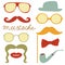 Colorful mustache party