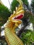 Colorful mythical dragon statue