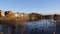 Colorful of natural lake with freedom of bird