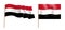 colorful naturalistic waving flag of the Republic of Yemen. Vector Illustration