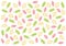 Colorful nature background with leaves, berries and spikelets. Vector illustration.