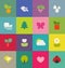 Colorful nature. Icons set. Vector illustration