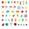 Colorful Navigation Pins. on White. Vector Illustration
