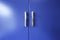 Colorful navy blue closet doors modern design background texture, retro interior