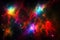 Colorful nebula. Deep space. Bright stars. Outer space background with vibrant nebula, stars, wallpaper. Beautiful fantasy