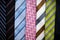 Colorful neckties