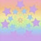 Colorful neo-geometric poster. Rainbow colored stars lined up in circles on a rainbow background. LGBT symbol. Geometric template