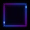 Colorful neon frame on a dark background, vector abstract