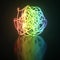 Colorful neon light tangle ball