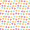 Colorful never ending pattern with hearts in olors of lgbt community. LGBTQI+ flat vector illustrations for fabric print and other