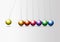 Colorful Newton\'s Cradle