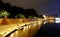 The colorful night life along the river in Milan